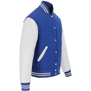 Veste de baseball universitaire pour hommes de taille plus en gros manteau universitaire brodé de logo personnalisé conception enduite de position de logo avant pour homme - Product Image 6