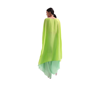 Ensemble Kurta Palazzo brodé vert perroquet vente en gros de vêtements ethniques OEM pour femmes fournisseur d'usine tenue de fête de mariage personnalisée - Product Image 5