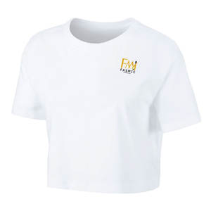 Nouveau T-shirt ample en coton respirant avec logo personnalisé et tissu 100% coton pour femmes - Product Image 1