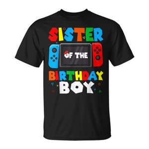 Camiseta familiar a juego para el cumpleañero con diseño de hermana para una ocasión divertida y festiva - Product Image 1