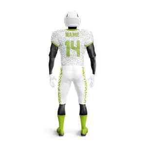 Uniformes respirants personnalisés de football américain pour jeunes Shorts de sport d'été personnalisés Uniforme de football imprimé par sublimation de logo - Product Image 5