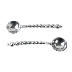 Gran oferta, llamativo mango en forma de cocodrilo, utensilios de diseño en relieve pulido plateado, juego de cucharas para servir para el hogar y el Hotel - Product Image 5