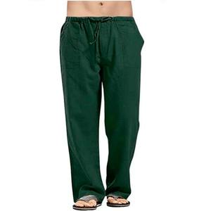 Daily <b>Men's</b> <b>Trousers</b> Cotton <b>Linen</b> Loose Pants Solid Color Breathable Sweat-absorbing <b>Men's</b> Pants - Product Image 1