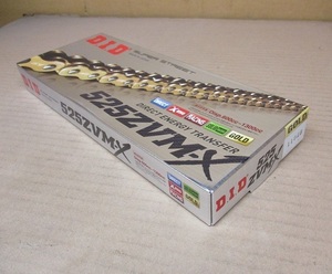 Hecho en Japón DID Cadena de anillo en X de oro para motocicleta, 525ZVM-X G & G 110ZB, 525 de 110 de eslabones - Product Image 2