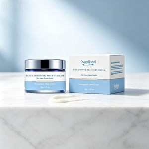 Crème de Récupération au Cuivre Bleu Éclaircissante Hydratante Raffermissante pour le Visage Marque Privée pour Usage Domestique - Product Image 1