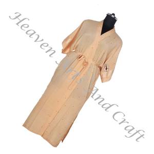 KL006 Abstract <b>Women</b> Pure Silk Vintage Sari Kimono Long Free Size Adjustable Vintage Sari Kimono Long <b>Jacket</b> <b>Women</b> Silk Vintage - Product Image 2