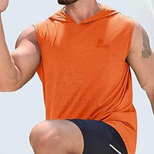 Style de rue personnalisé surdimensionné hommes sweats à capuche sans manches 100% coton écologique et respirant hiver pull en vrac - Product Image 2