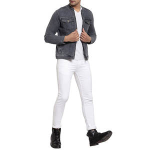 Vestes en jean pour hommes à manches longues respirantes à l'extérieur OEM ODM/Vestes en jean déchirées à boutons de qualité supérieure pour hommes - Product Image 4