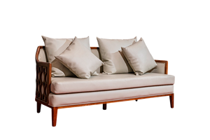 2-Seater Chesterfield Midcentury Modern Ash <b>Wood</b> <b>Sofa</b> Elegant Living Room Furniture Ash <b>Wood</b> <b>Frame</b> Seat Apartment Hotel Villa - Product Image 3