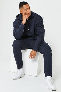 Conjunto Deportivo de Dos Piezas, Sudadera con Capucha y Pantalones Deportivos de Forro Polar Técnico de Poliéster con Cremallera Completa - Product Image 6