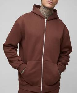 Sweat à capuche unisexe Zipp Up de bonne qualité avec deux poches Anti-rétrécissement poids lourd à manches longues sweat à capuche à séchage rapide pour hommes vêtements de mode - Product Image 6