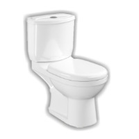WC moderne en céramique blanche Laura Smart, 2 pièces, avec abattant à fermeture douce, toilettes en céramique deux pièces, salle de bain modulaire