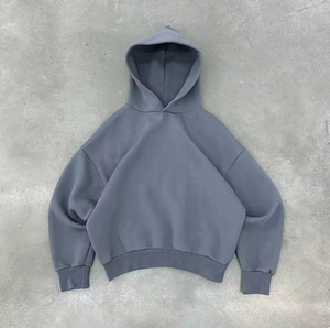 Sweats à capuche et sweat-shirts pour hommes 100% coton vierge éponge française qualité de luxe poids lourd coupe surdimensionnée logo imprimé personnalisé - Product Image 5