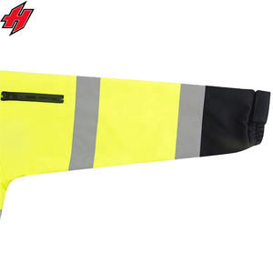 Best Seller Durable Reflective Polyester Waterproof Construction <b>Safety</b> Jacket with Multi-Function Pockets Wholesale Workwear - Product Image 6