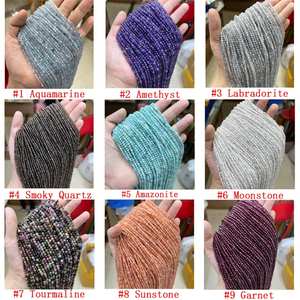 Natural 2mm 3mm 4mm Faceted Beads Premium Quality Multi Size Gemstone Strand Jewelry Making <b>Healing</b> Elegant Design Trendy IGI - Product Image 2