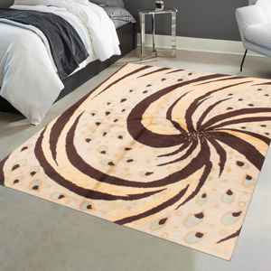 Tapis imprimé beige à motif persan pour la décoration de bureau et la maison turque, tapis en chenille - Product Image 3