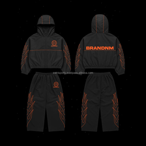 Cortavientos reflectante de gran tamaño, ropa personalizada ligera, conjunto para hombre, conjunto de cortavientos reflectante blanco - Product Image 5