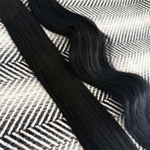 Extensions de cheveux à clipser 1B Noir Jais Cheveux Humains Remy 8 Pouces Yaki Lisse Ondulé Kinky - Product Image 4