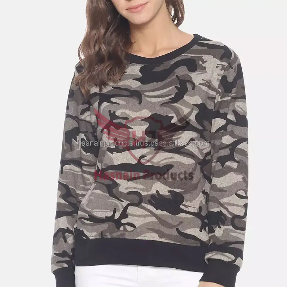 Moletom de gola redonda personalizado para mulheres, suéter de qualidade premium com seu próprio logotipo - personalizado de alta qualidade