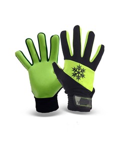 Gants de sport d'extérieur vert-noir antidérapants en latex légers à doigts complets unisexes toutes saisons avec fermeture auto-agrippante - Product Image 6