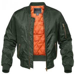Mens Cotton Padded Pilot Bomber <b>Jacket</b> Coat Custom Puffer Windproof <b>Winter</b> Outwear Zipper Closure Print Plus Size Safari <b>Jacket</b> - Product Image 1
