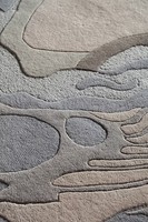 Tapis de luxe personnalisable style urbain contemporain, tufté à la main, à poils longs, en laine de Nouvelle-Zélande, avec envers en latex, épais et anti-chute de poils