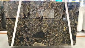 Popolare pietra naturale Portoro marmo oro nero lastra di marmo per decorazione interna piano di lavoro Backsplash scrivania - Product Image 3