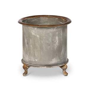 Forme de seau en métal avec des jambes jardinière de haute qualité meilleure vente jardinière à patine antique rustique pour fleur Famhouse - Product Image 5