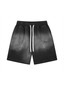 Plain Wholesale Acid Wash <b>Black</b> 100% Jersey Cotton Lightweight Casual Wear GYM Fit Training Running <b>Men</b> Short Set - Product Image 4