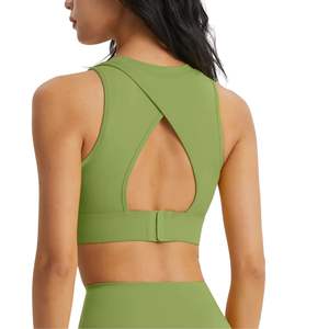Soutien-gorge de sport ajustable à col haut et dos nu en spandex, haut court pour la salle de sport, le yoga et la course à pied, haut de yoga - Product Image 6