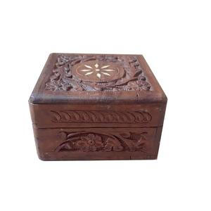 Boîte à bijoux décorative Forme rectangulaire Bibelot Boucle d'oreille Collier Bracelet Bangles Stockage Boîte en bois pour Noël Décoratif - Product Image 6