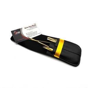 Ensemble de pinces à épiler et de ciseaux plaqués or avec étui en acier inoxydable Outil de façonnage des sourcils personnalisable OEM - Product Image 5