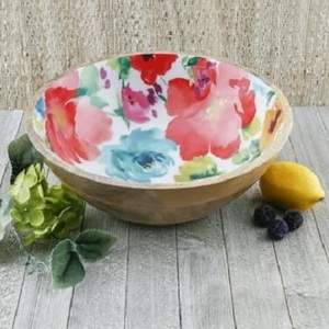 Cuencos industriales de madera pulida para fiesta, cuenco de madera para servir con diseño áspero y acabado esmaltado, cuenco para servir alimentos - Product Image 2