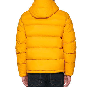 2025 Men Jacket <b>Winter</b> Streetwear Custom Manufacture Puffer Jacket Yellow Color Men Hooded Street Style Puffer Jackets - Product Image 2