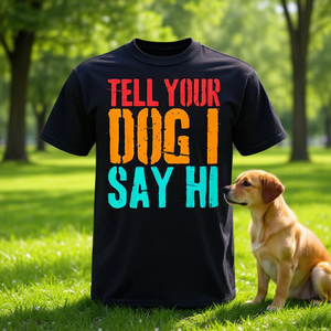 T-shirt vintage per amanti degli animali: 'Dì al tuo cane che ti saluto' per proprietari di cani - Product Image 3
