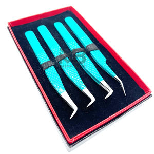 90 degrés 45 degrés Volume nouvelle couleur enduit diamant argent conseils pince à cils japonais en acier inoxydable avec marque personnalisée - Product Image 1