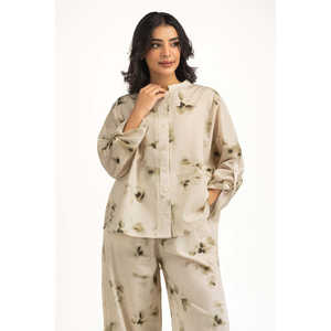 เสื้อเชิ้ตผ้าลินินทรงปกติ รุ่น WM-COD-SS25-374T คอจีน ดีไซน์เรียบง่ายสำหรับฤดูใบไม้ผลิ/ฤดูร้อน - Product Image 5