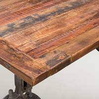 Meist verkaufte rustikale Industrie Reclaimed Recycled Wood verstellbarer Esstisch Beste Qualität Angemessene Esszimmer Werkstatt