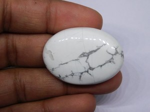 Superbe cabochon de howlite véritable 100% naturel forme ovale pierres de guérison naturelles polies lisses pour la fabrication de bijoux à taux de vrac - Product Image 5