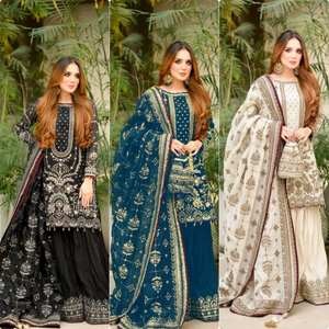 Nouveauté 2025 : Ensemble Salwar Kameez Dupatta Sharara de luxe vintage orné de strass, manches longues, tenue de mariée, robes de soirée élégantes et fantaisie - Product Image 5