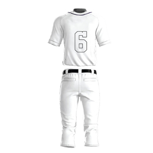 Best Quality Custom Sublimation Baseball Uniform Breathable Polyester Sportswear Heat Transfer Printed Design <b>Hand</b> Plus Size - Product Image 6