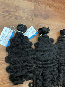 ¡ALTA CALIDAD SUPERIOR! Extensiones de cabello humano de trama vietnamita 100%, extensiones de cabello de trama rizada birmana Remy de doble dibujado virgen cruda - Product Image 6