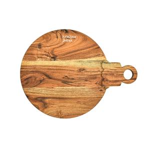 Planche à découper en bois d'acacia pour fromage et fruits Planche de cuisine en bois polyvalente pour la préparation des aliments et le service élégant - Product Image 1