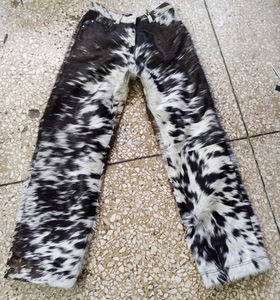 Pantalones Largos de Piel de Vaca de Primera Calidad, Estilo Occidental Informal Unisex, con Logotipo de Marca Personalizado - Product Image 3