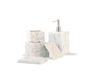 Juego de baño de mármol de excelente calidad, Juego de 3 piezas, precio más bajo, juego de accesorios de baño de mármol para el hogar - Product Image 3