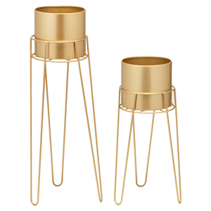 Macetas de lujo para decoración de hoteles, macetas doradas, macetas para decoración de jardines, juego de macetas para viveros, macetas para plantas y flores. - Product Image 2