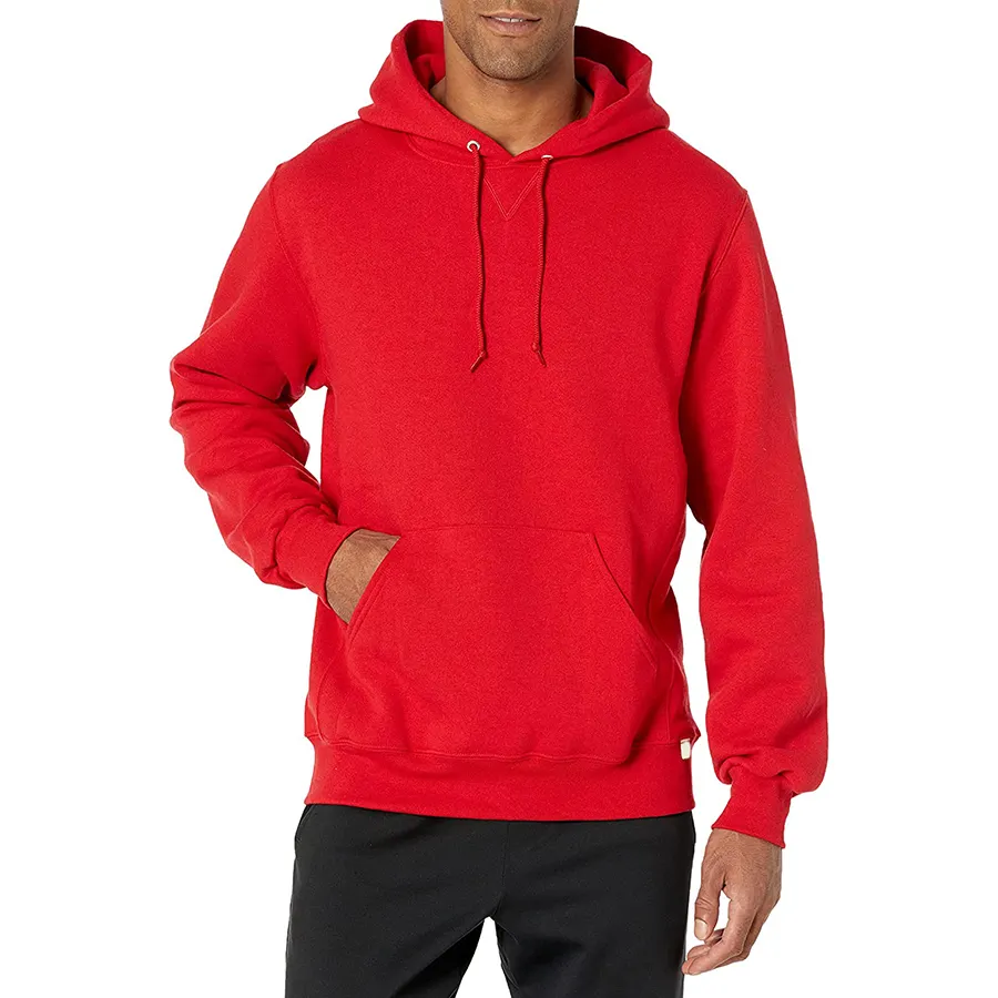 Hooded लाल रंग कस्टम मेड पेशेवर पसीना शर्ट स्टॉक में पुरुषों के लिए OEM और ODM सेवा आकस्मिक पहनने के लिए Hoodies बिक्री