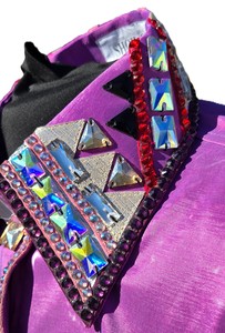 Custom Retro Western Pleasure Show Shirt Rodeo Queen Rail Shirt para la ropa de equitación de las mujeres - Product Image 3