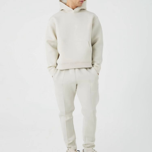 Personalizado Hombres Invierno Con Capucha Entrenamiento Fitness Deportes Cremallera Chándal Gimnasio Jogging Pantalones lisos Conjunto de dos piezas - Product Image 5