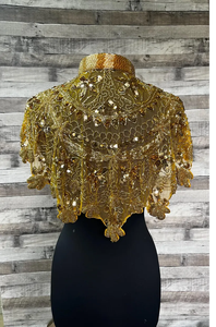 เสื้อคลุมลูกปัดป้องกันไฟฟ้าสถิตย์สำหรับสุภาพสตรีชุดเดรสปาร์ตี้ตอนเย็นระบายอากาศได้ดีตกแต่งด้วยไข่มุกคริสตัล - Product Image 4